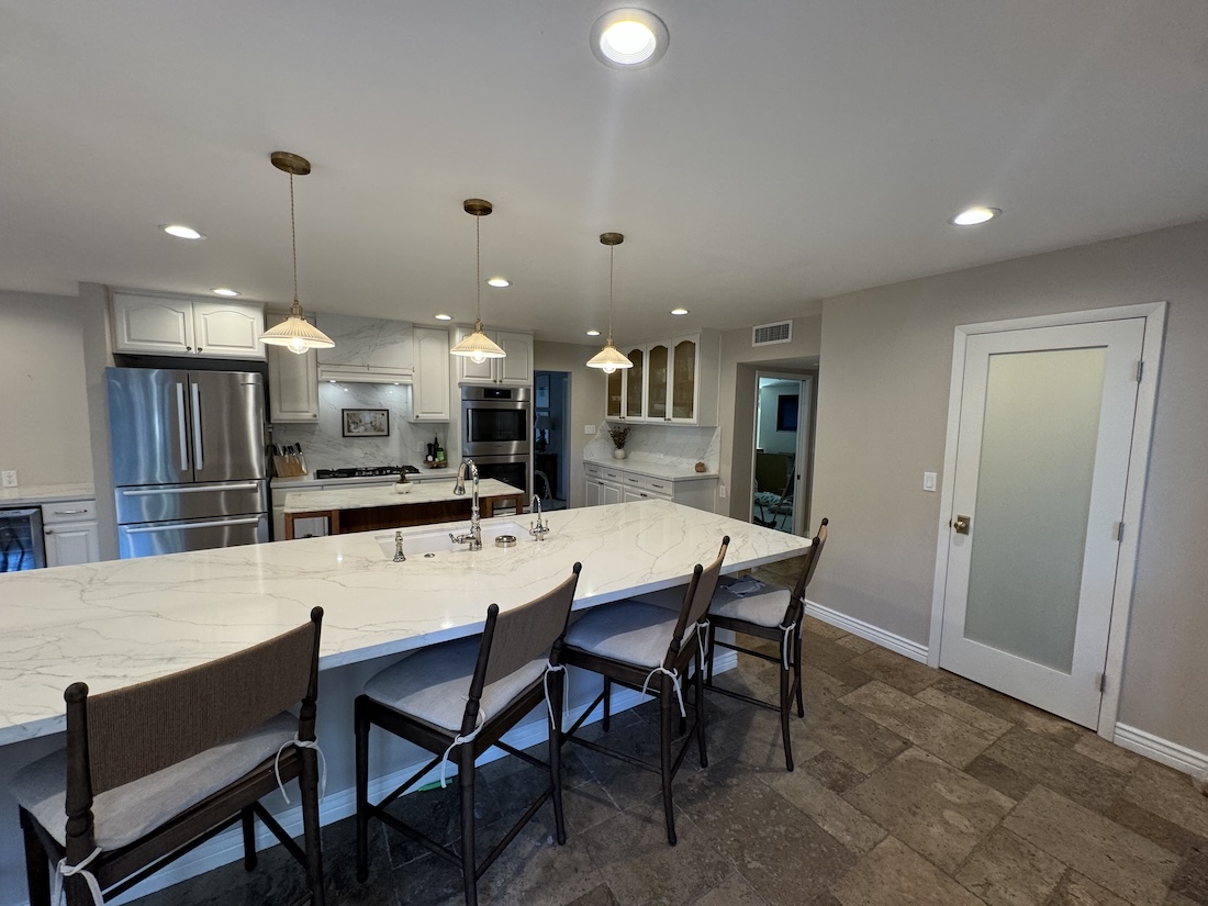 Tile flooring installation by Mountain Side Contractors, LLC